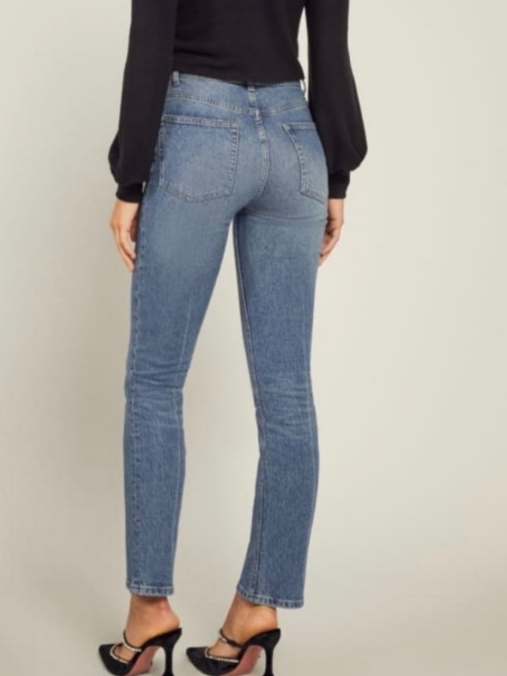 Reformation Liza Button Fly High Rise Jean Size 31 - Picture 2 of 9